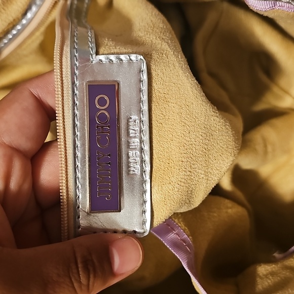 Jimmy Choo Silver and Gold Shoulder Bag with Luxurious Finish - Picture 9 of 10